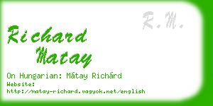 richard matay business card