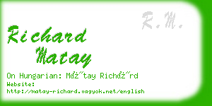 richard matay business card